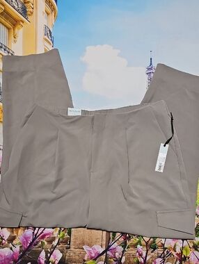 Prologue Tan Utility Cargo High Waisted Ankle‎ Pants Size 16 NWT